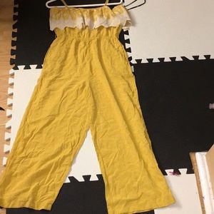 Forever21 embroidered jumpsuit